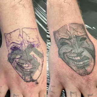Tragedy&Comedy - Blackwork cover